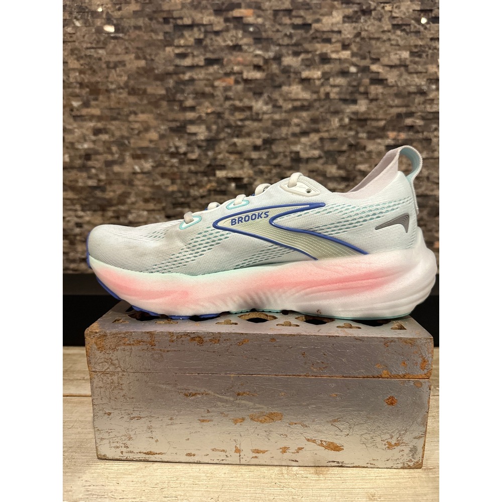 Brooks Glycerin 22 Womens Running Shoes White Blue Sneakers 120434 1B 110 Sz 8 - Picture 5 of 7